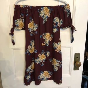 Floral off the shoulder dress